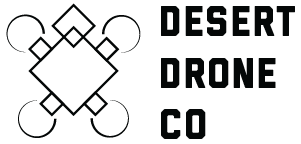 Desert Drone Co. Company logo of a turtle with propeller toenails.